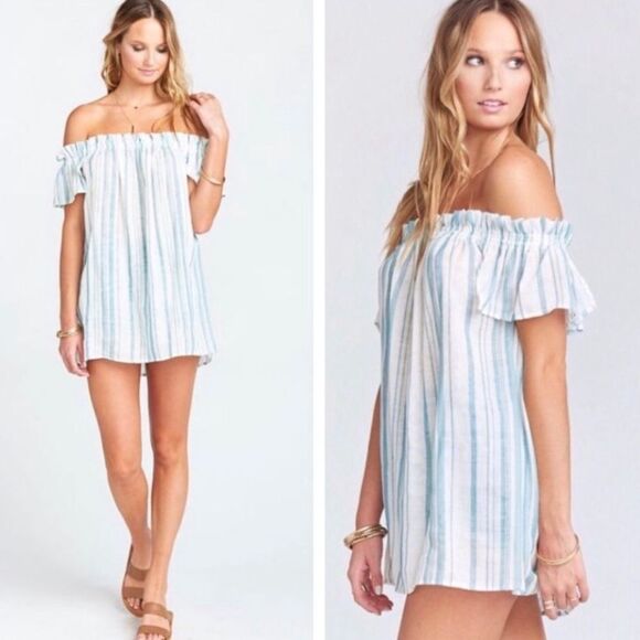 Show Me Your MuMu Point Dume Woodstock Stripe Cotton Tunic Mini Dress Sz S NWT - Picture 10 of 10